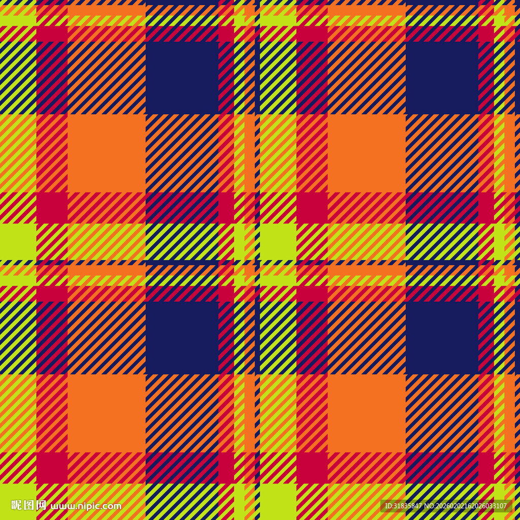 多彩格子图案纹理