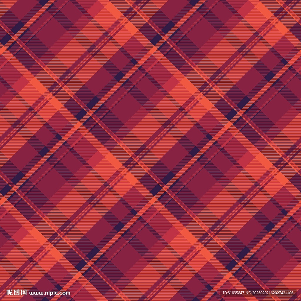 橙红色格子图案纹理