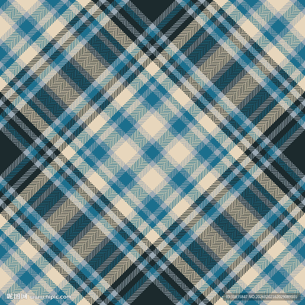 蓝白格子图案纹理