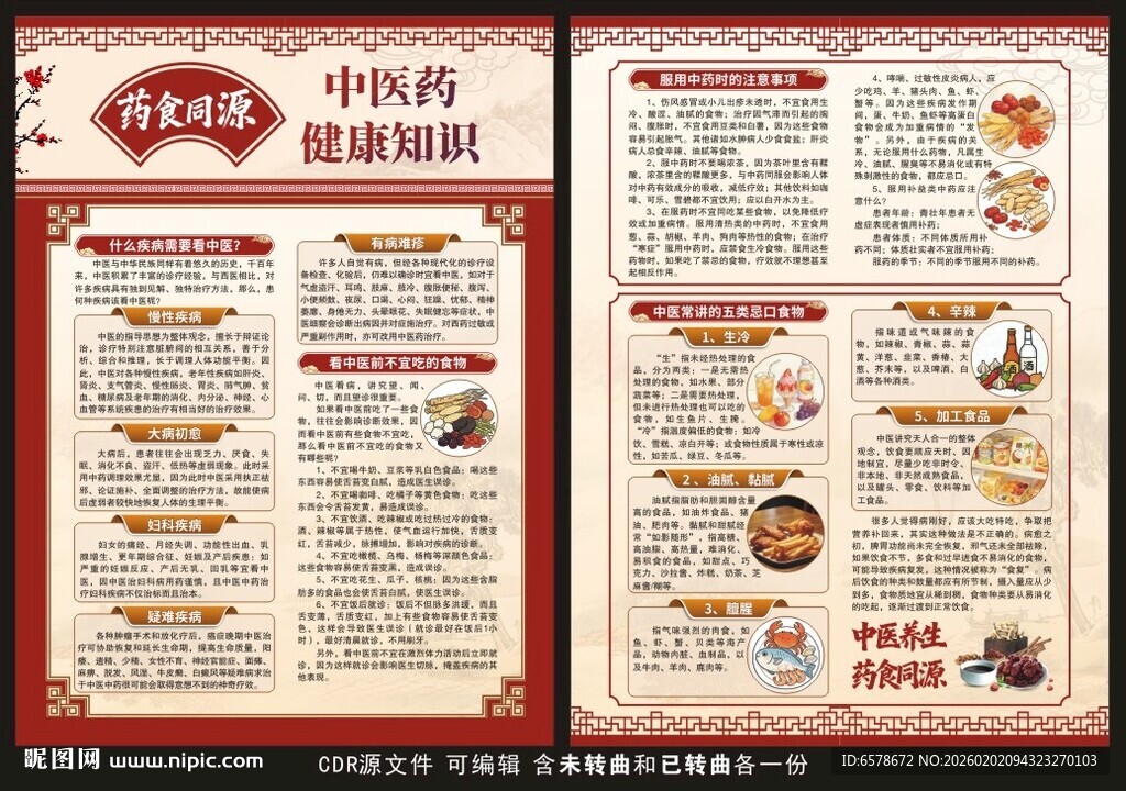 中医药健康知识宣传单