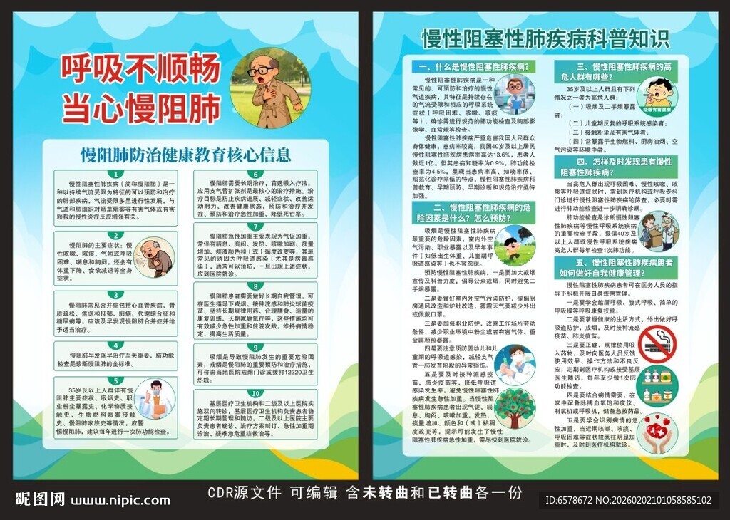 慢阻肺防治科普知识宣传单