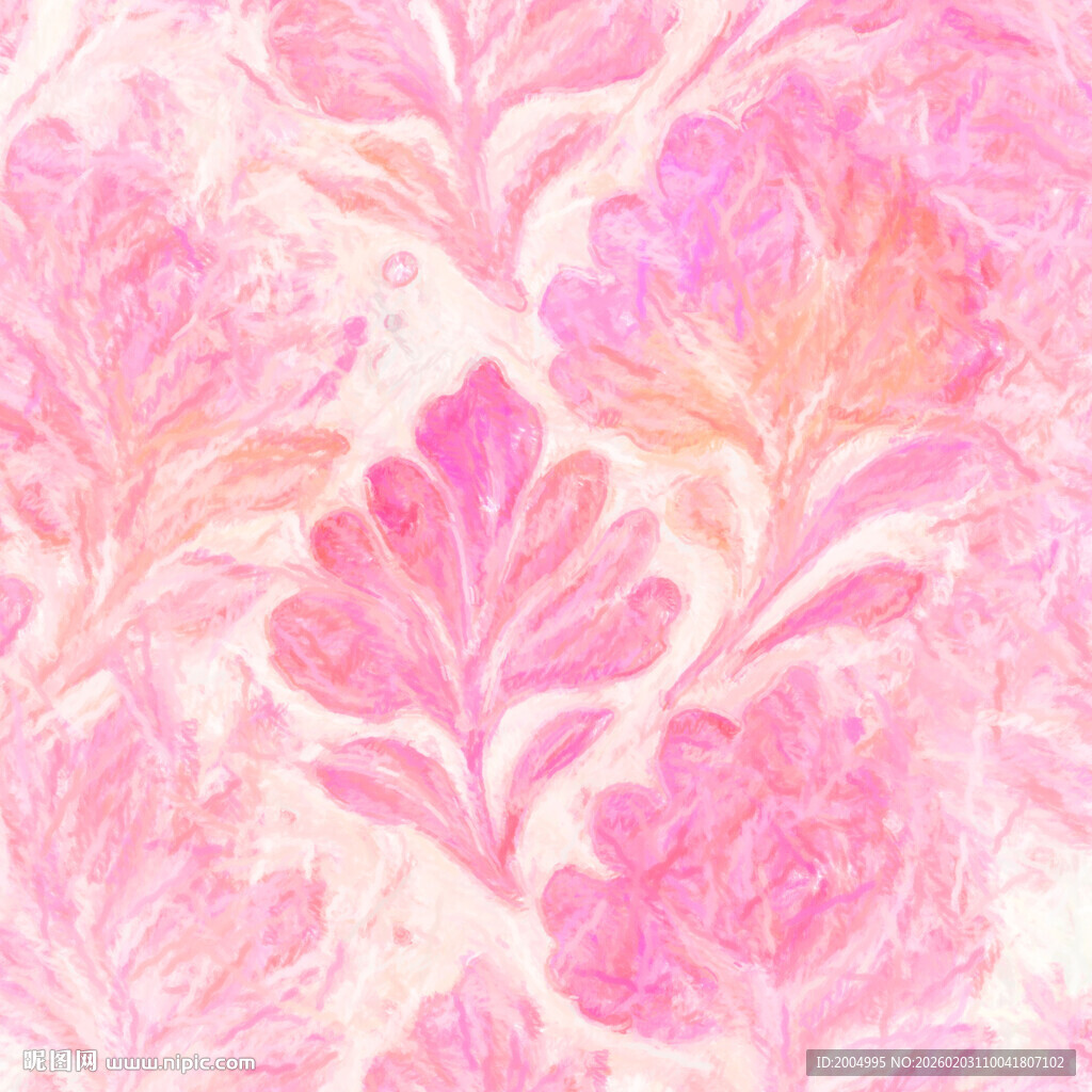 手绘水彩水墨中国风花卉纹理印花