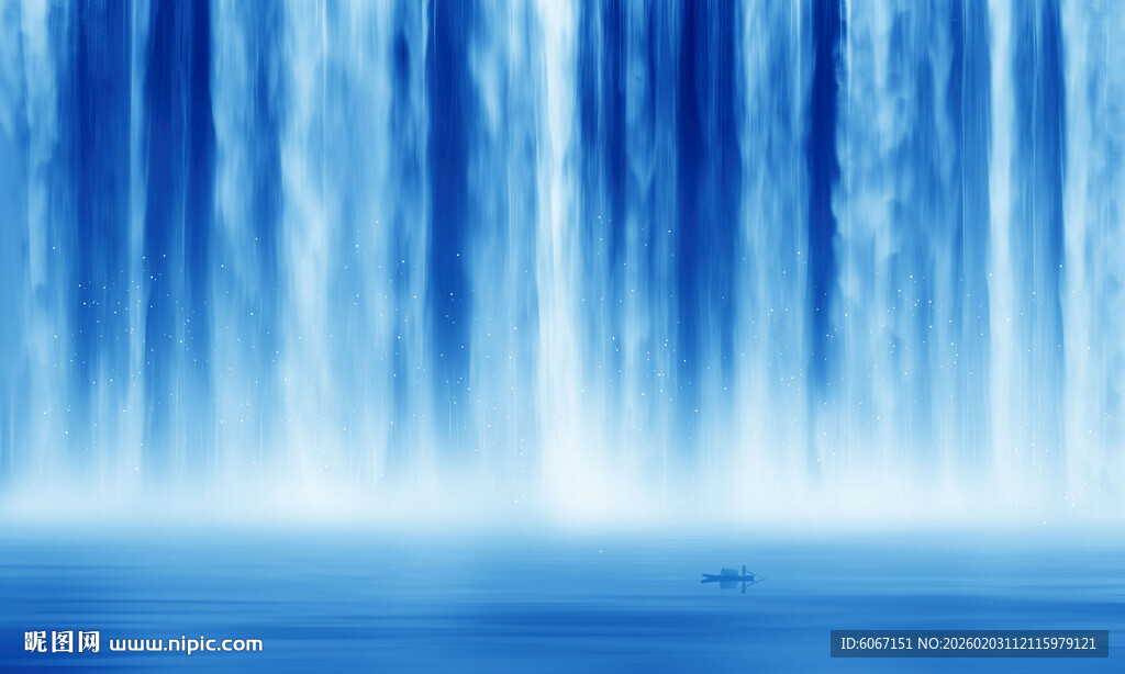 流水生财瀑布山水幕墙