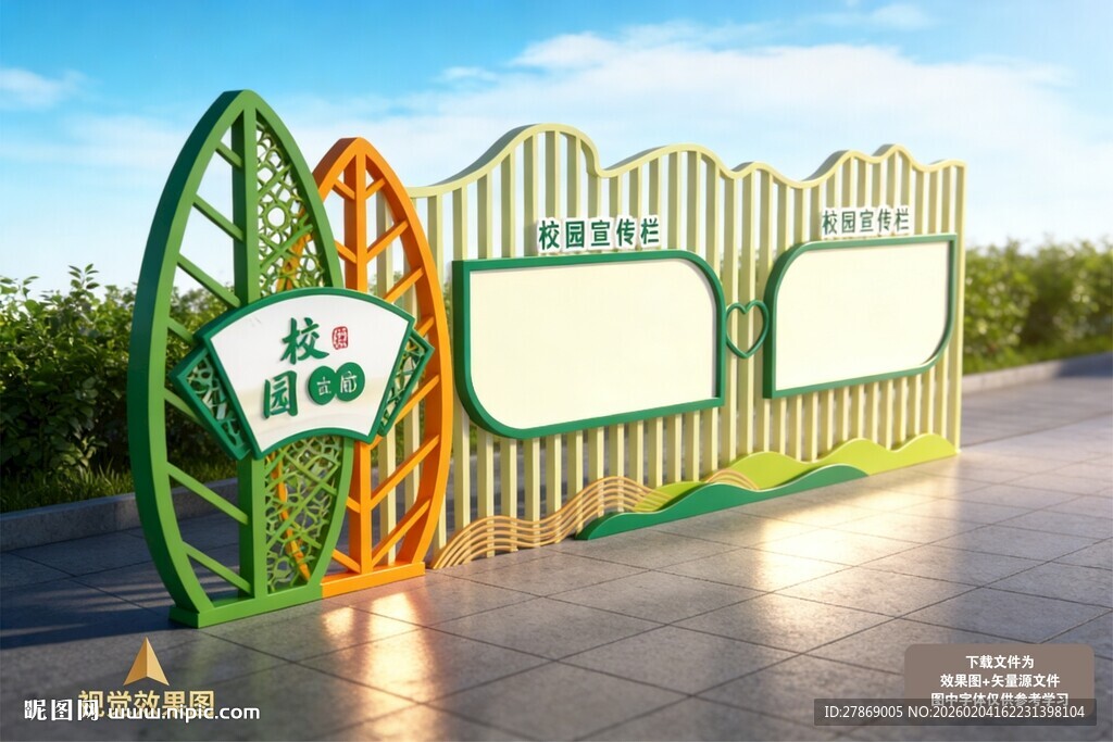 校园学校户外宣传栏