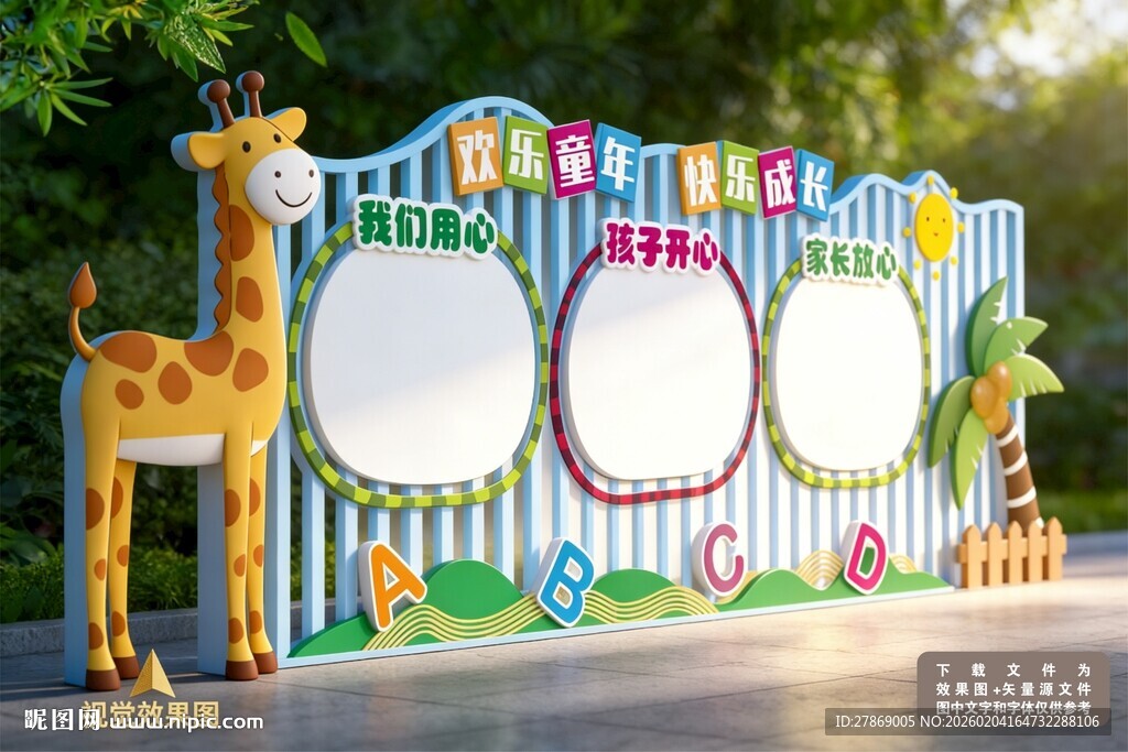 幼儿园儿童乐园卡通宣传栏