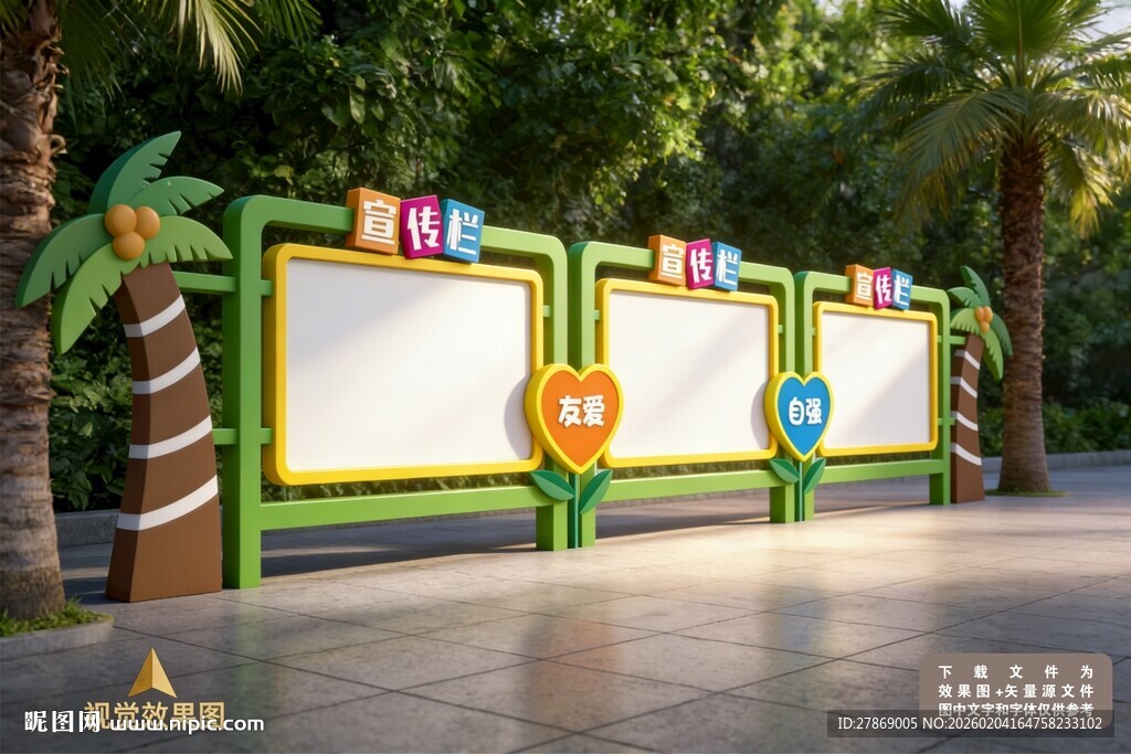 幼儿园儿童乐园卡通宣传栏