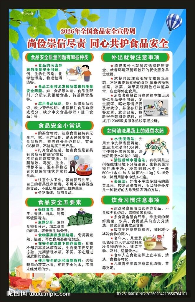 食品安全宣传周海报