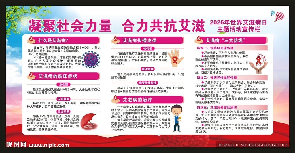 艾滋病日宣传栏