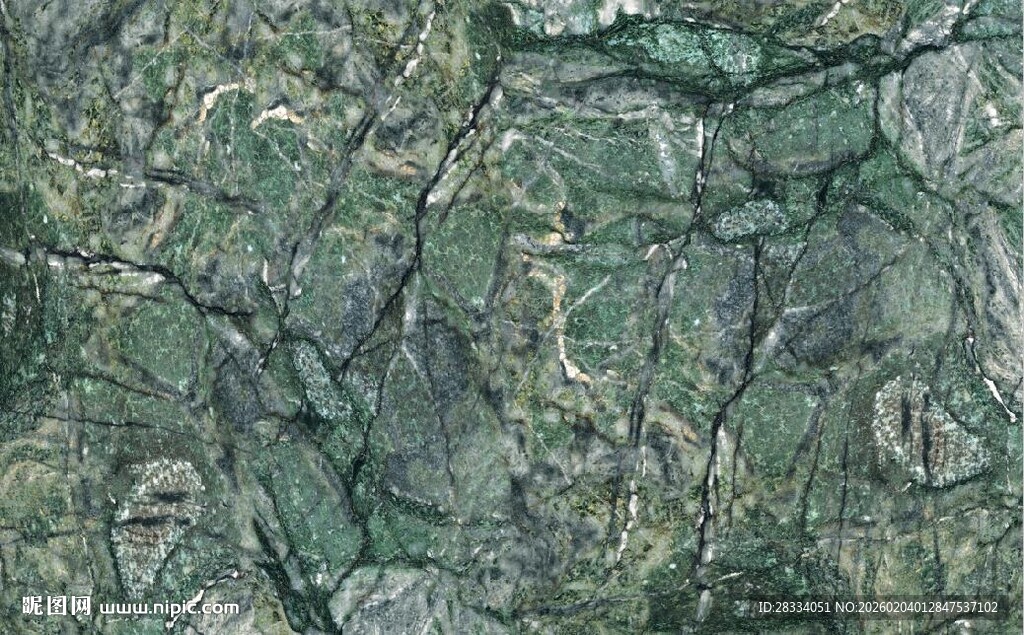 深绿纹理岩石表面