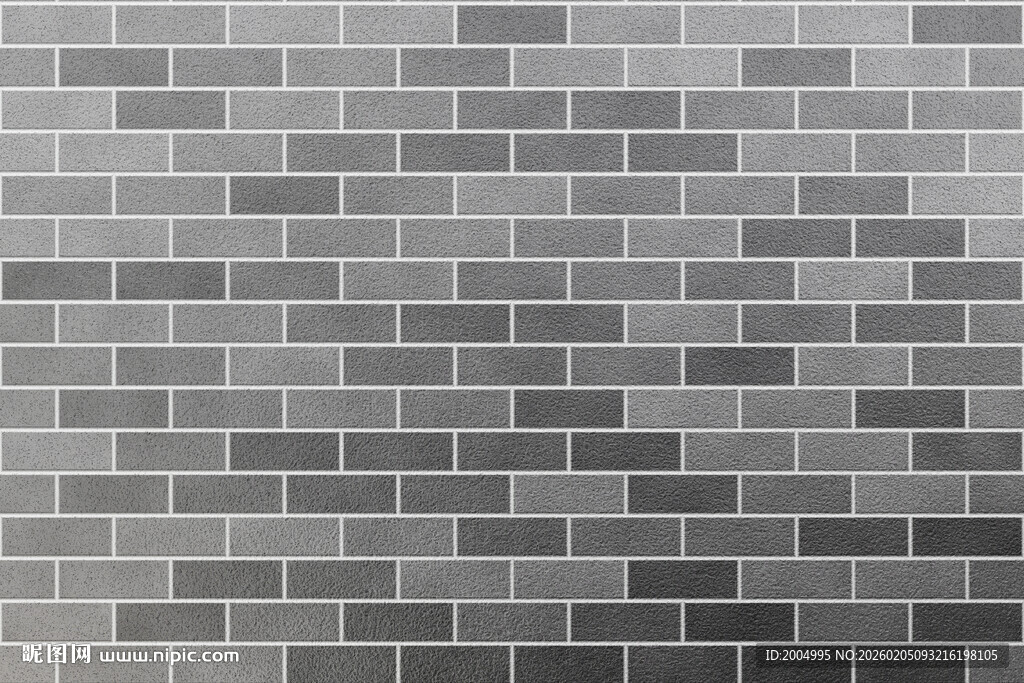 灰色砖墙纹理背景图