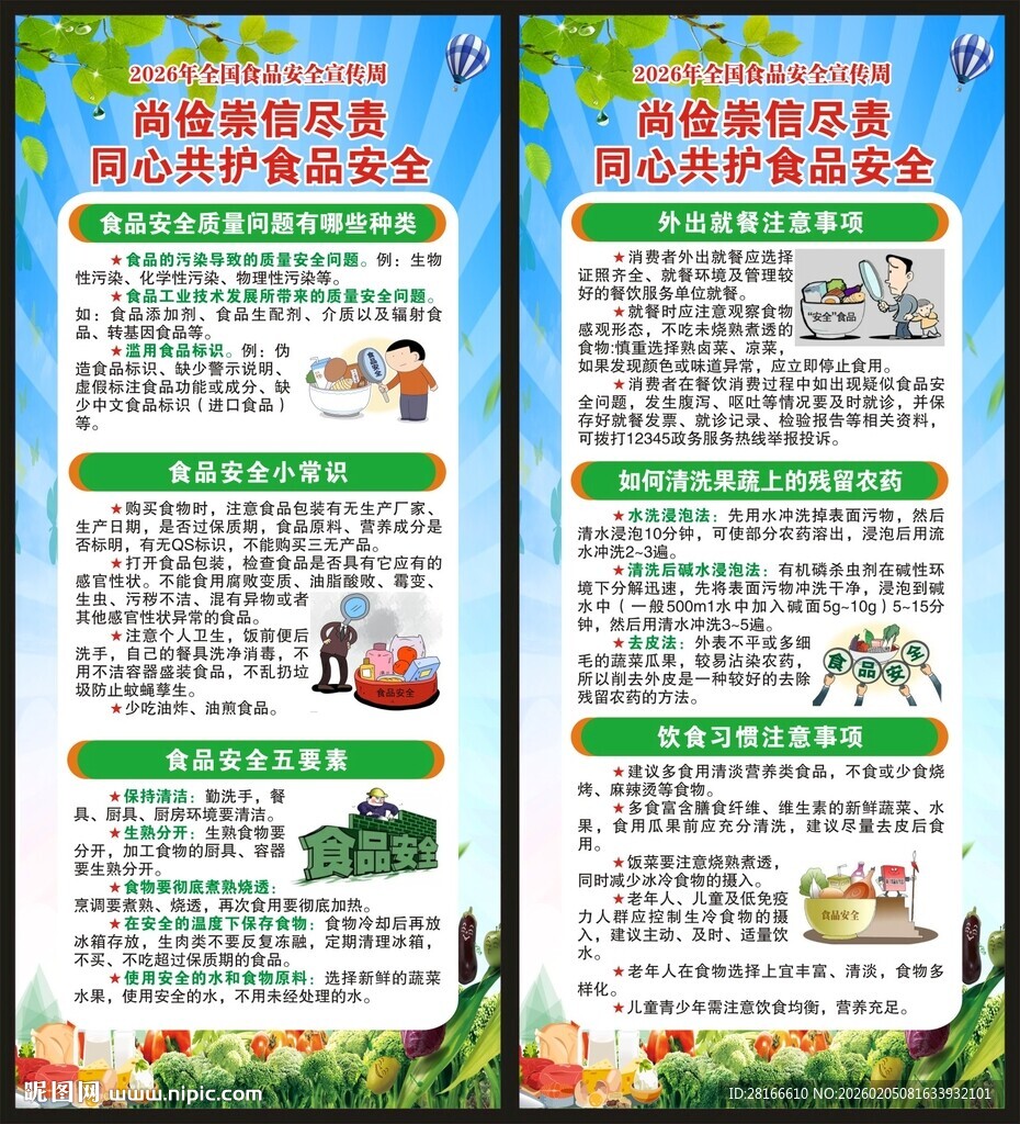 全国食品安全宣传周展架