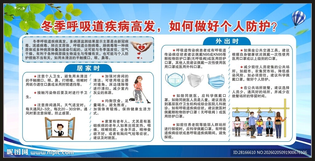 预防呼吸道传染病知识宣传栏