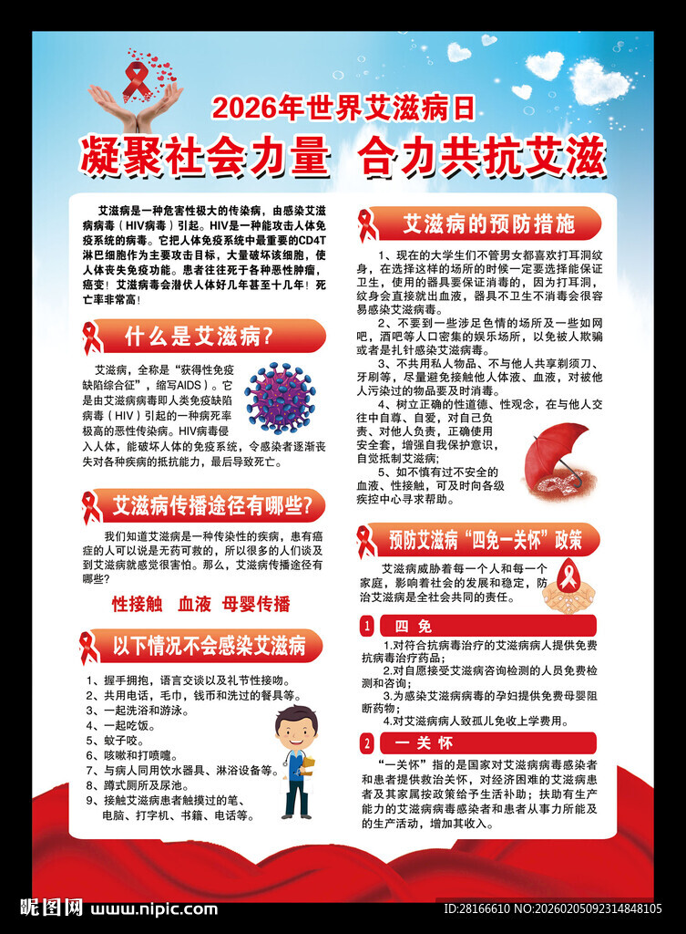 艾滋病日海报