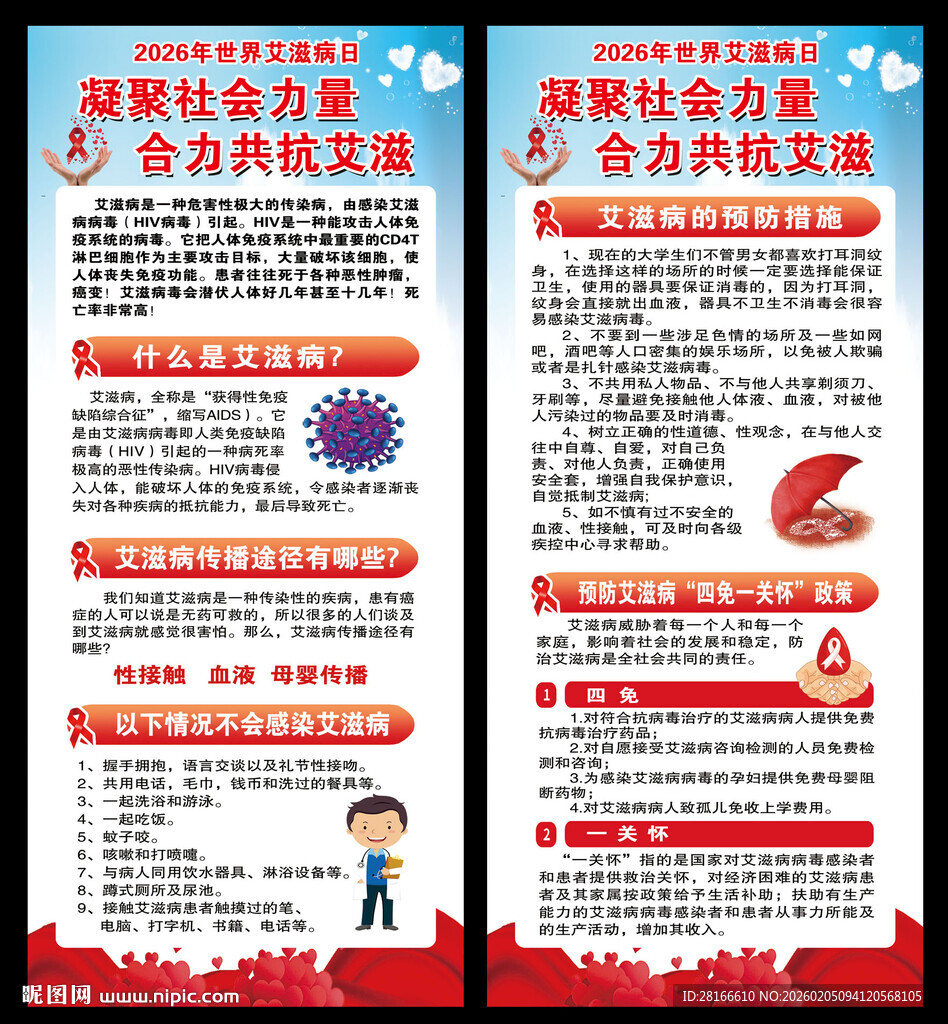 艾滋病日展架