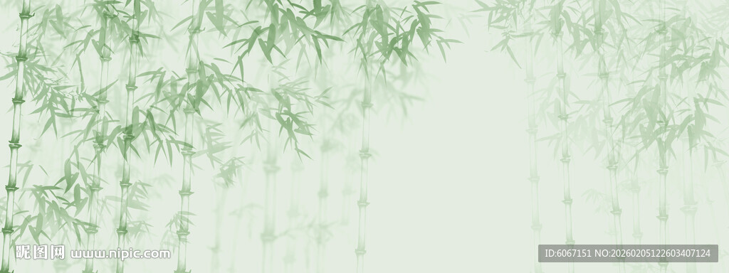 新中式竹子装饰画背景墙