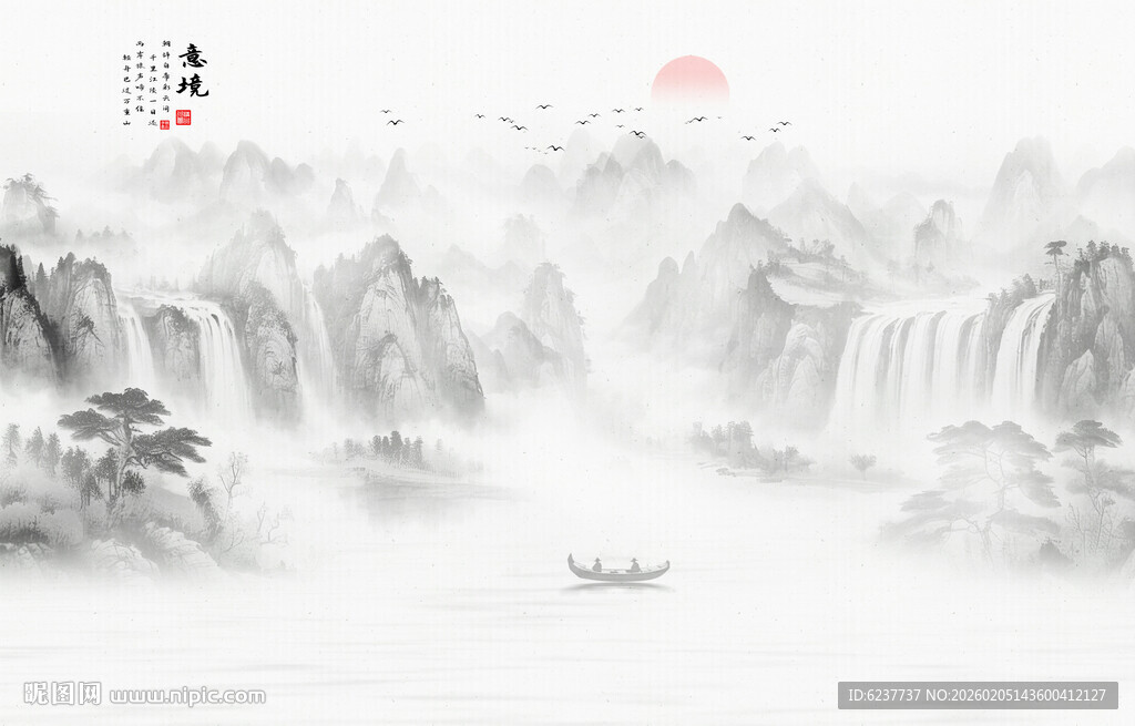 禅意水墨山水