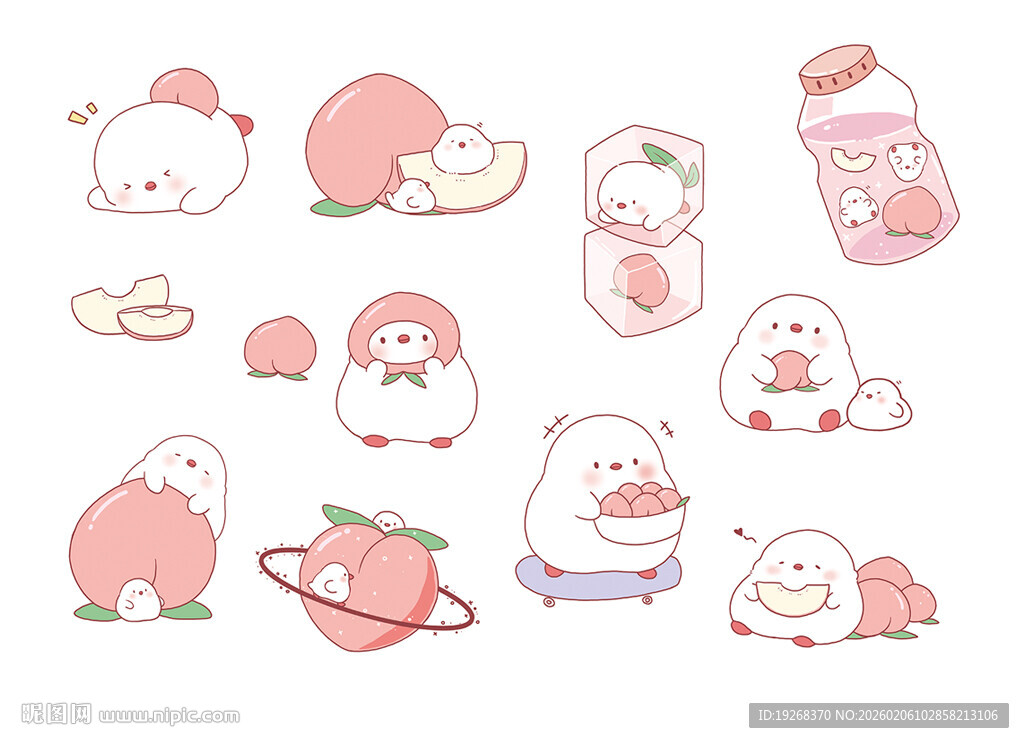 可爱萌趣卡通小动物集合