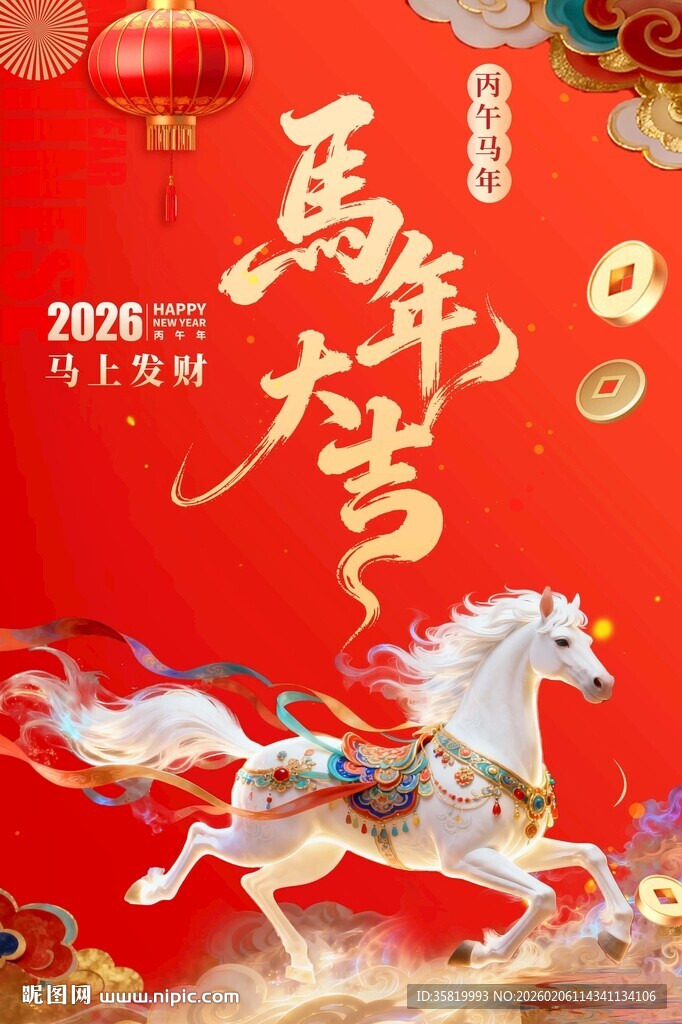 马年贺岁 祥瑞白马迎新春