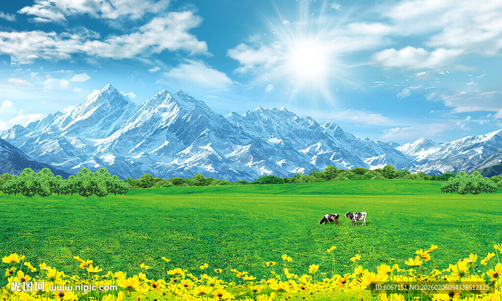 蓝天白云大草原