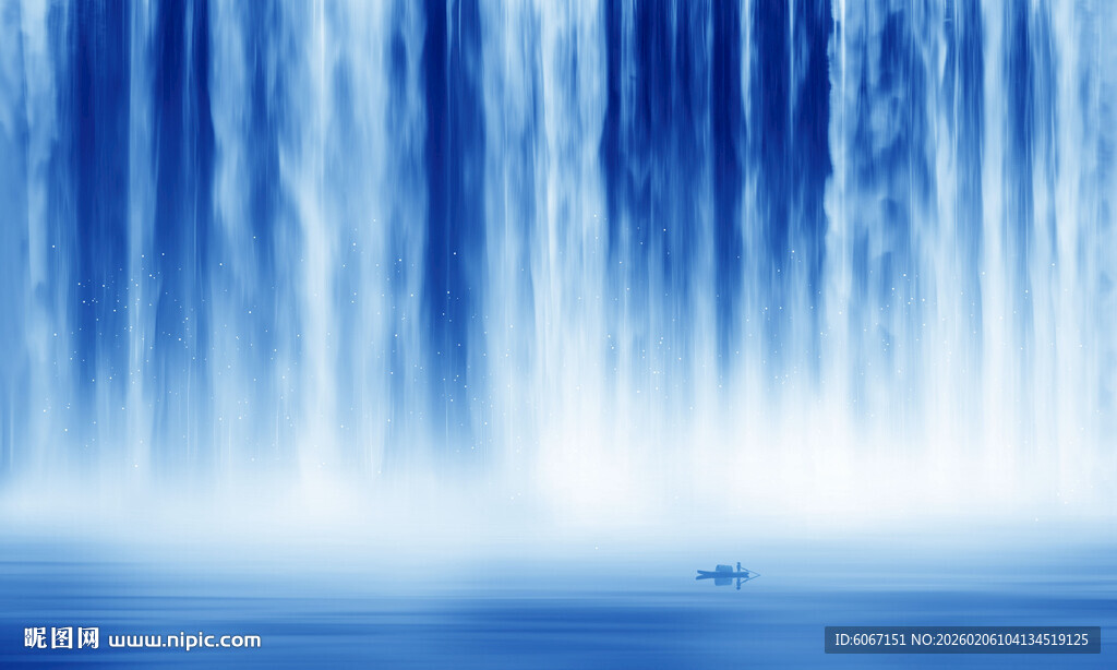 流水生财瀑布山水幕墙