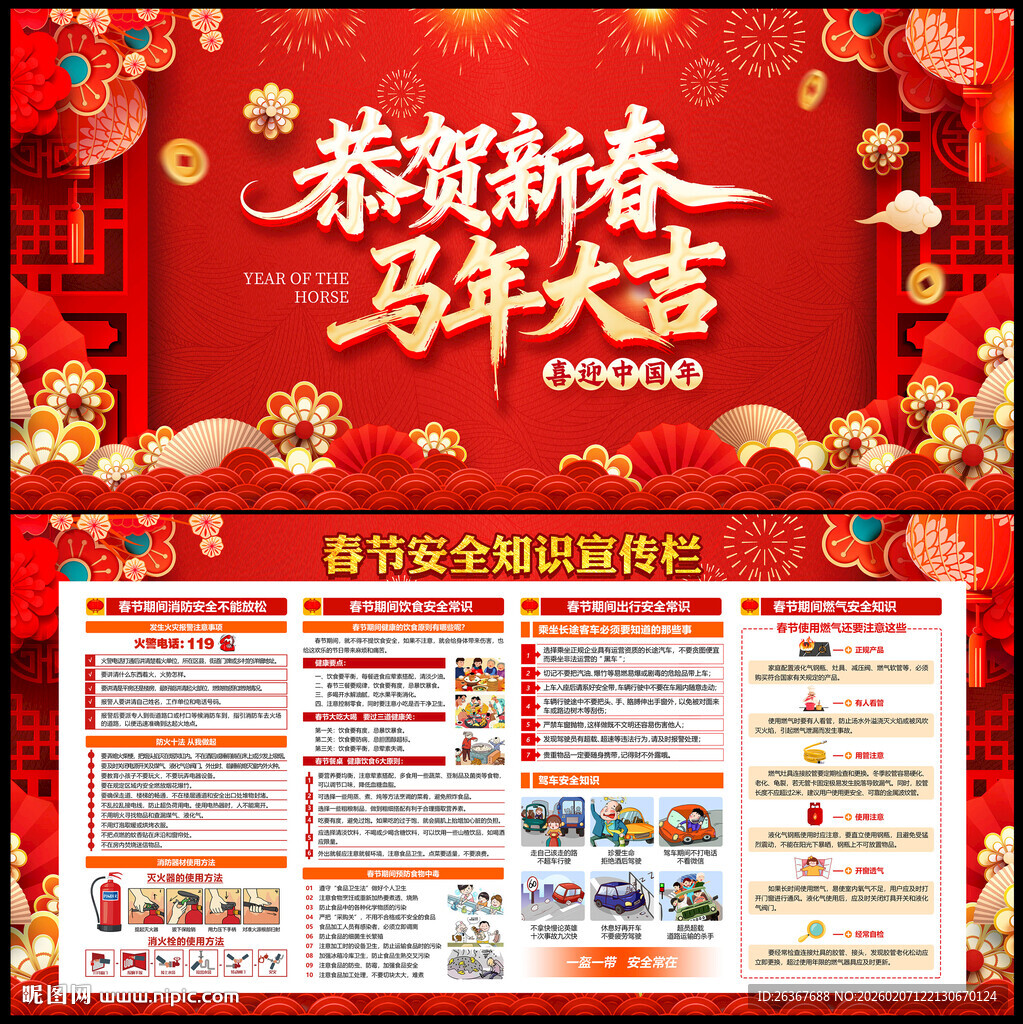 春节安全知识宣传栏