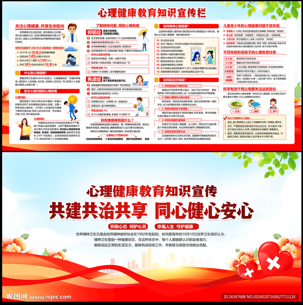 心理健康教育知识展板