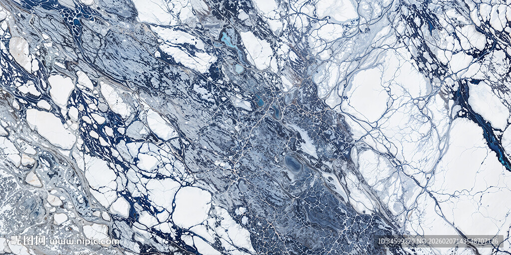 蓝白大理石纹理图案