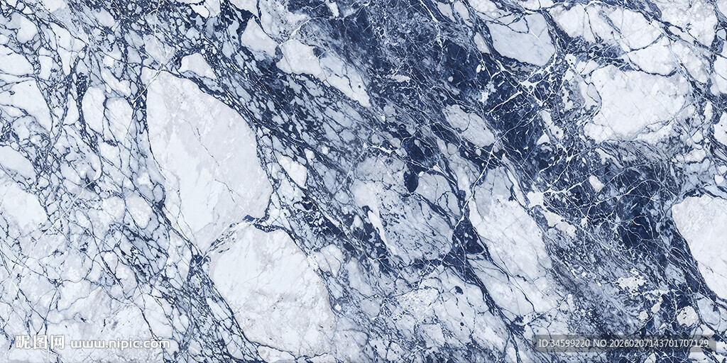 蓝白大理石纹理图案