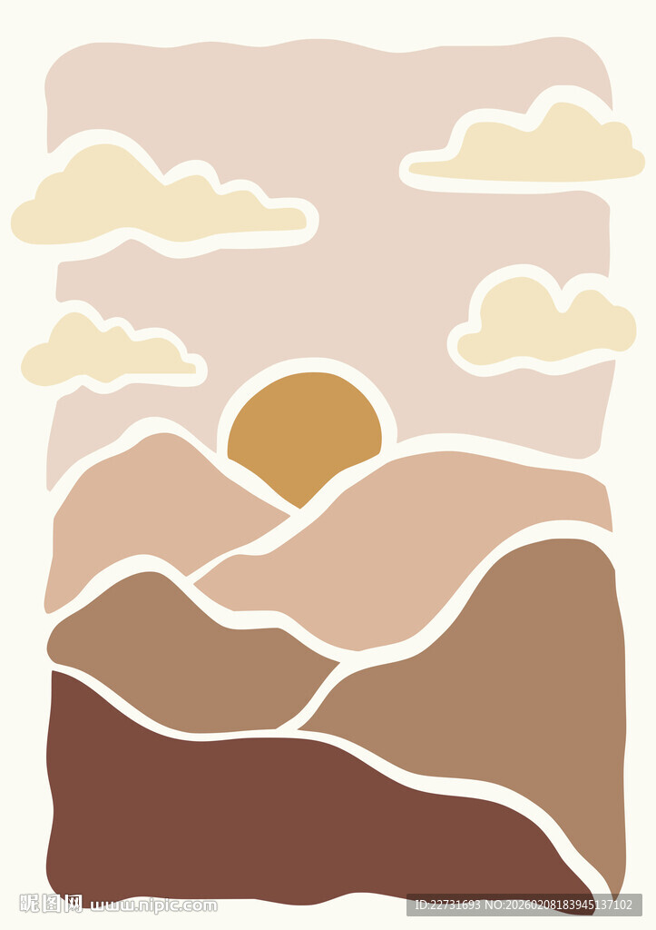 极简风景艺术画