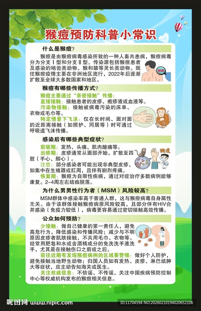 预防猴痘知识海报