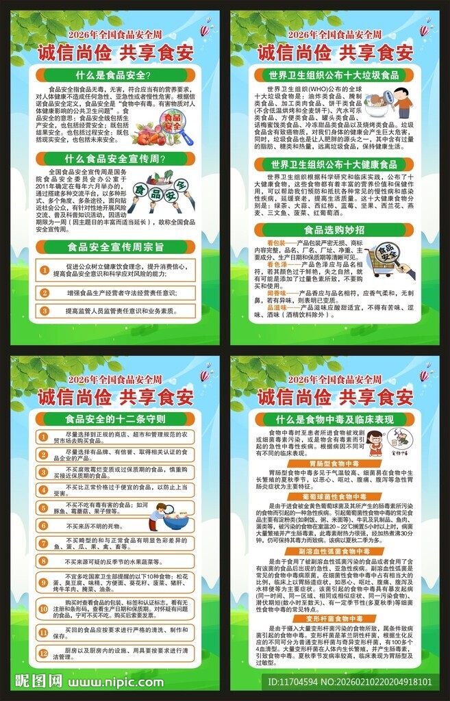 全国食品安全宣传周展板