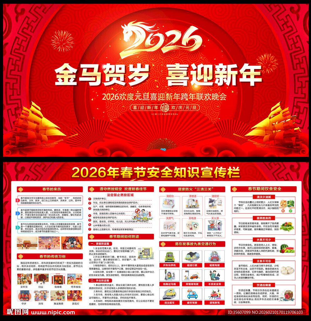 马年安全知识宣传栏