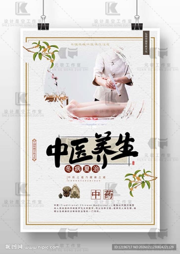 中医养生 中药海报 中医药文化