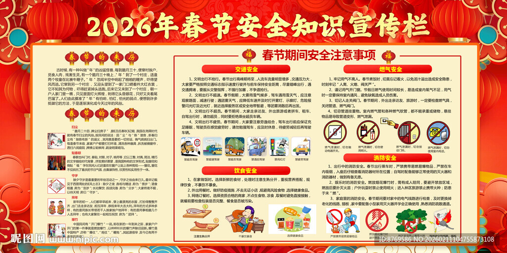 2026年春节健康知识宣传栏