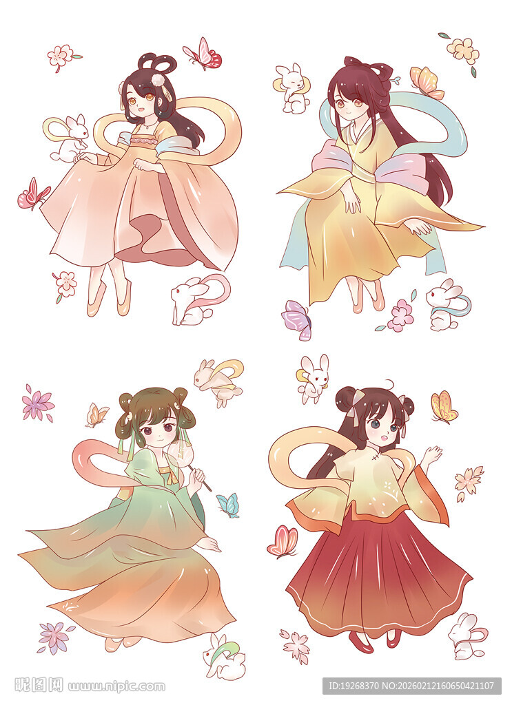 古风仙女插画角色设计