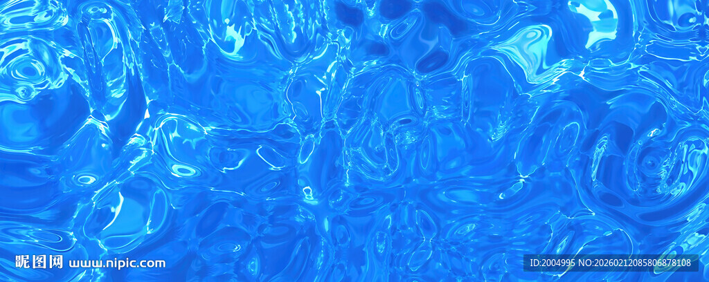 长幅蓝色水波纹