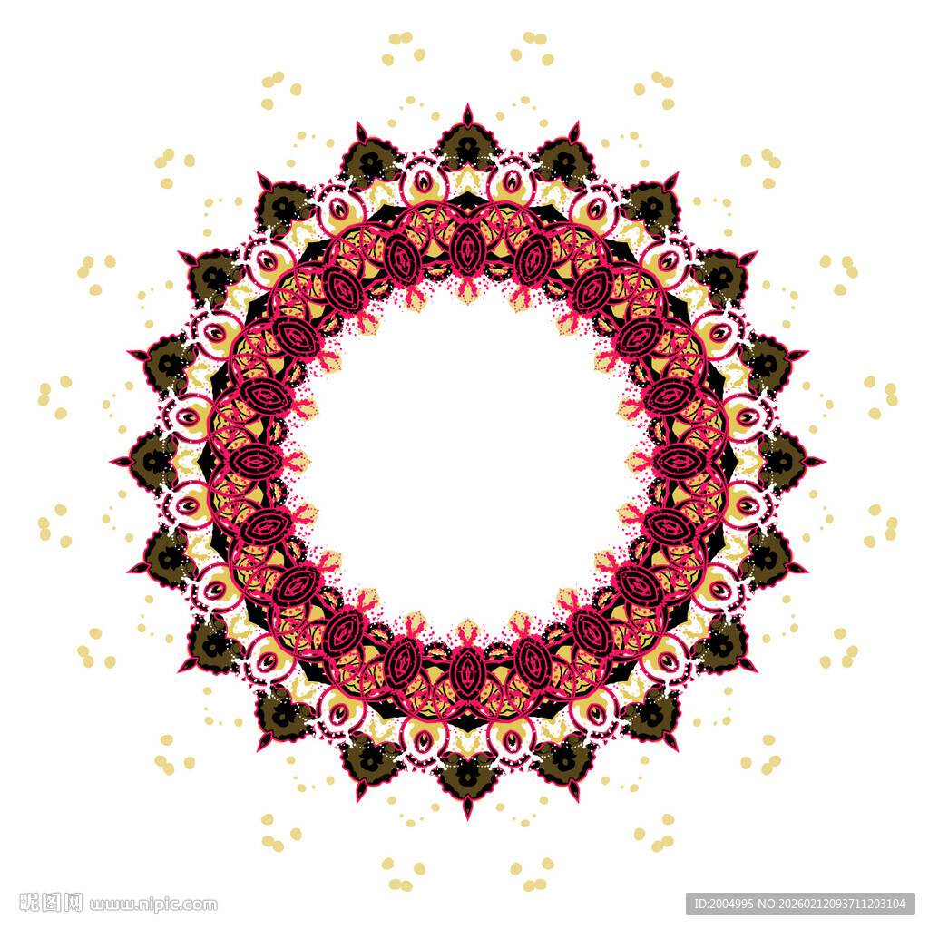 圆形抽象装饰花纹