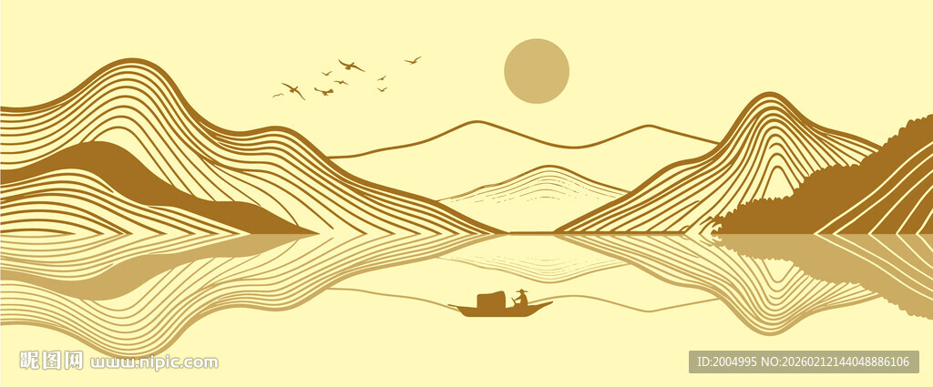 创意中式山水画