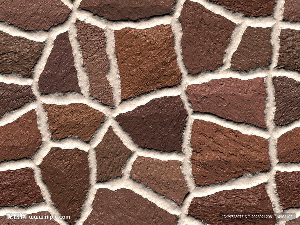 不规则石块无缝拼接石头墙