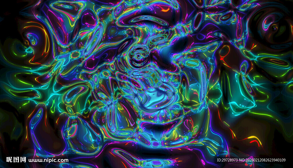 梦幻炫彩ktv酒吧抽象画