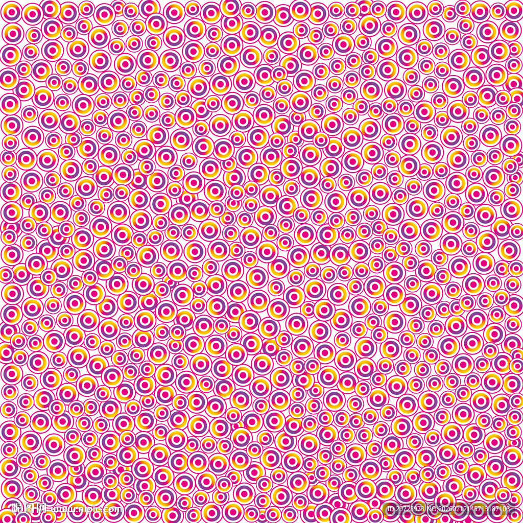 圆形碎花印花图案