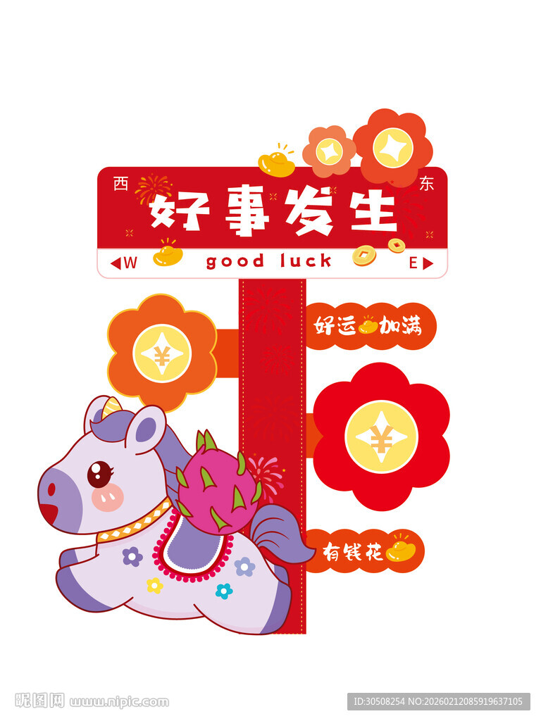 马年美陈装饰路牌