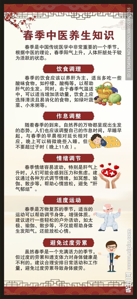 中医养生知识展架