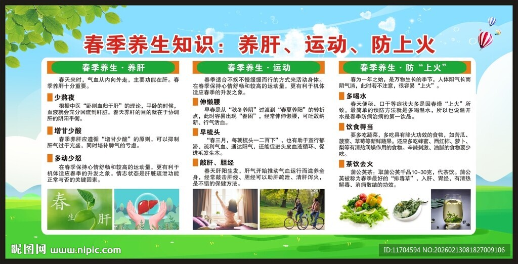 春季养生知识宣传栏