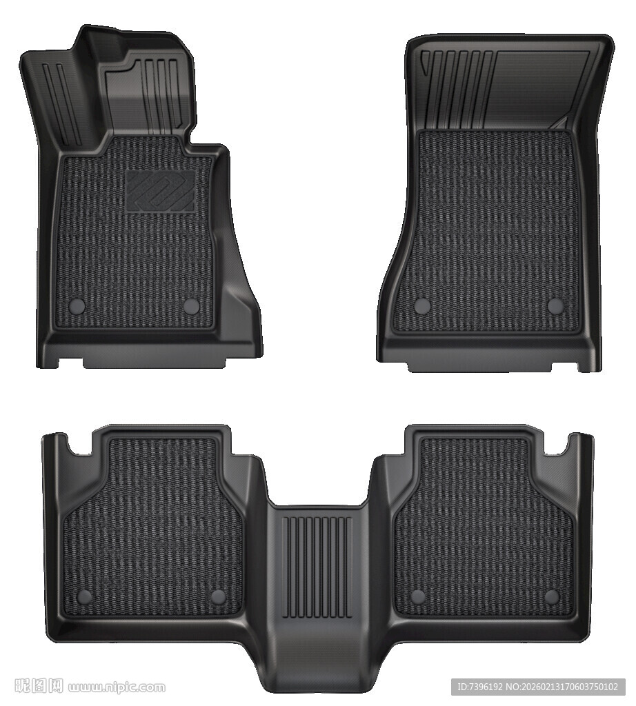 汽车脚垫四件套展示