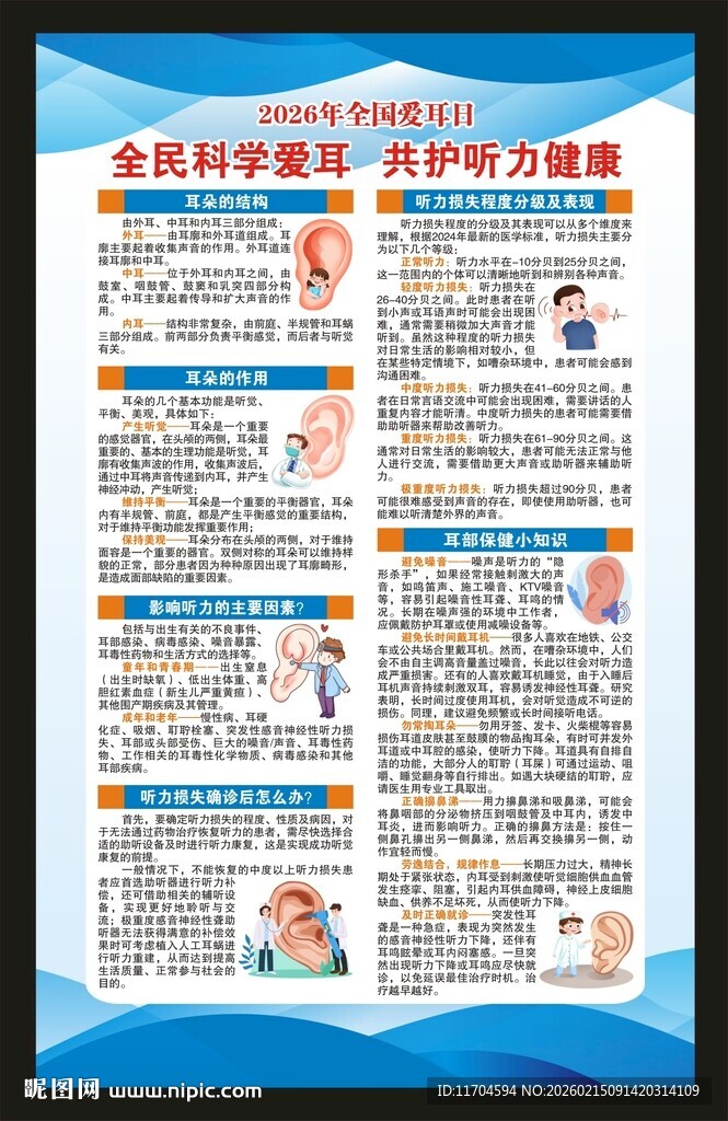 全国爱耳日海报