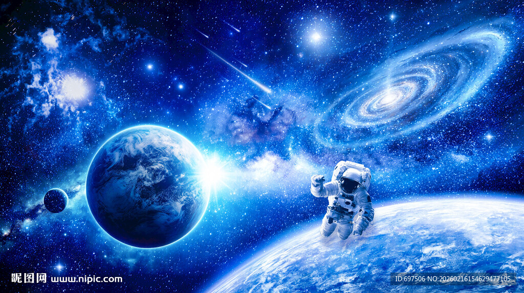 宇宙星空太空黑洞宇航员星球背景