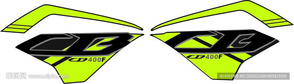 CB400F 油箱贴花