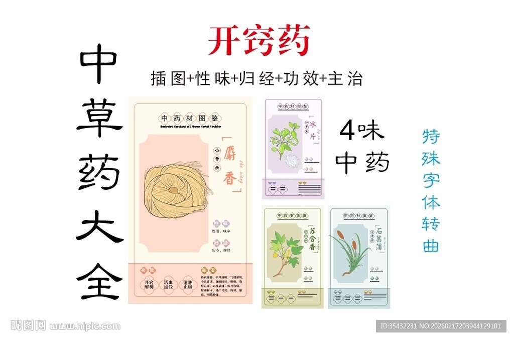 中草药大全之开窍药