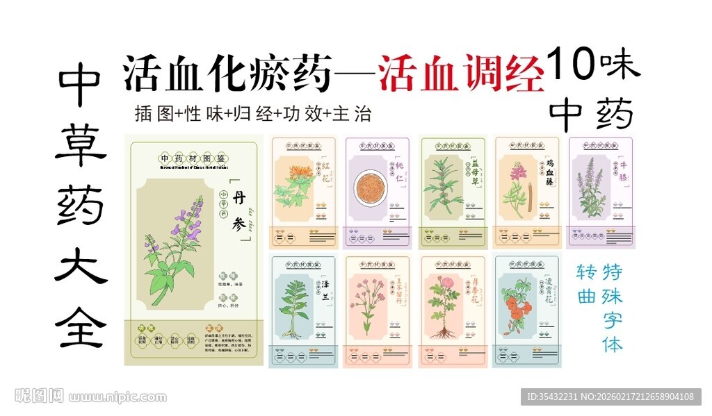 中草药大全之活血调经药